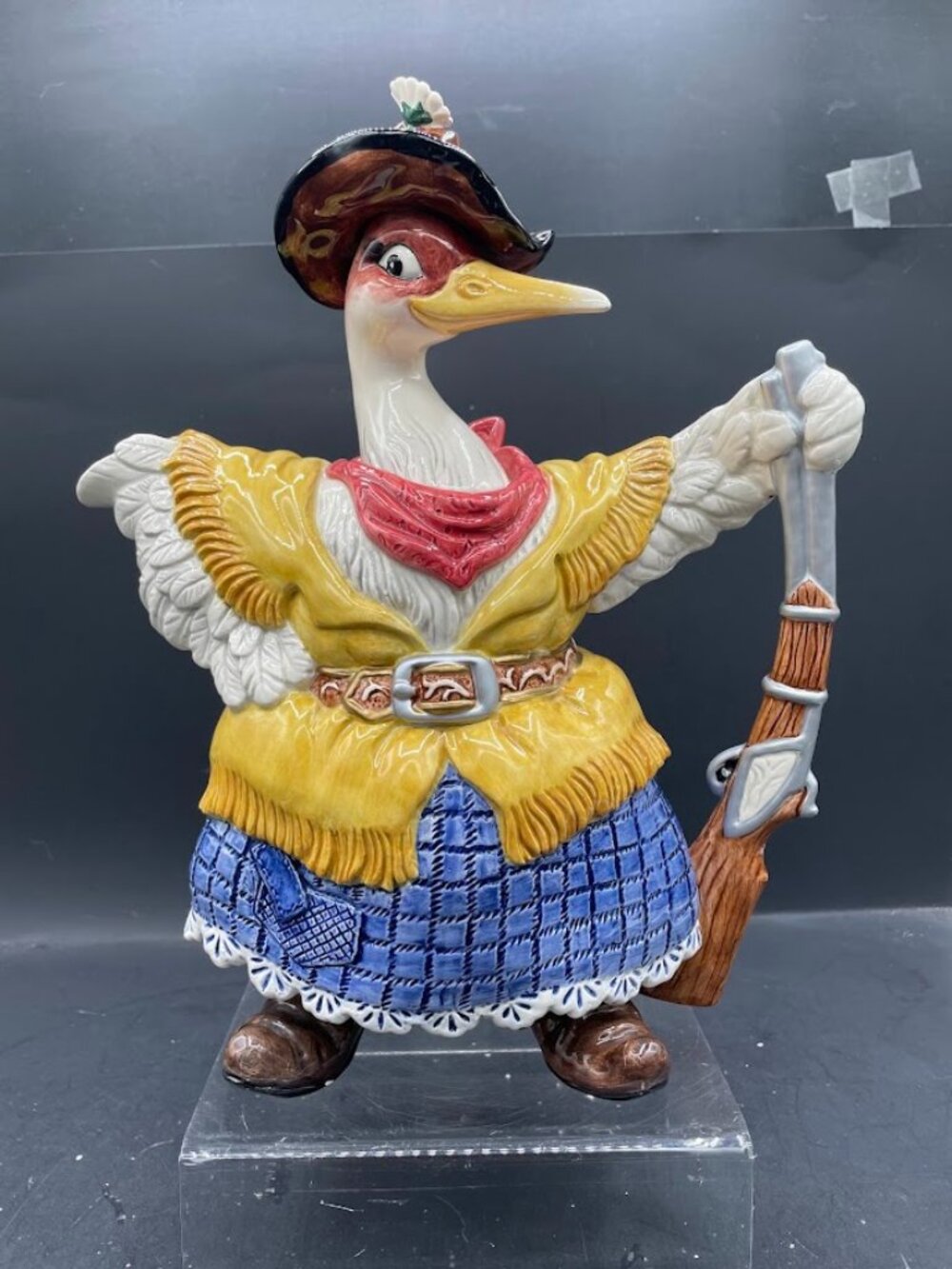 2000 Fitz And Floyd Calamity Crane Teapot Tea Pot Birdbrain Collection Whimsy